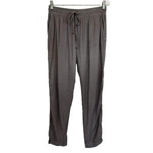Three Dots Pull On Pants Size M Gray Pockets Cupro